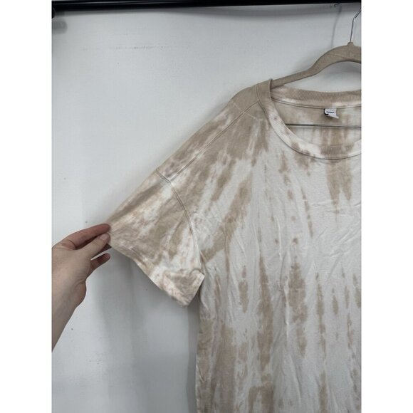Old Navy Loose Vintage Inspired Tie Dye Shirt Dress Women XL Tan Retro Summer - Picture 7 of 8